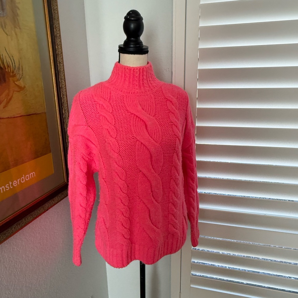 Vibrant pink, knit Anthropologie sweater - Picture 2 of 9